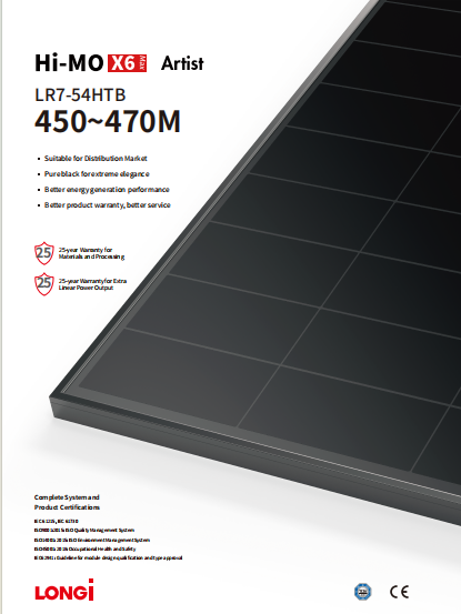 Black solar panels full of artistic sense -LOGI 440W-665W